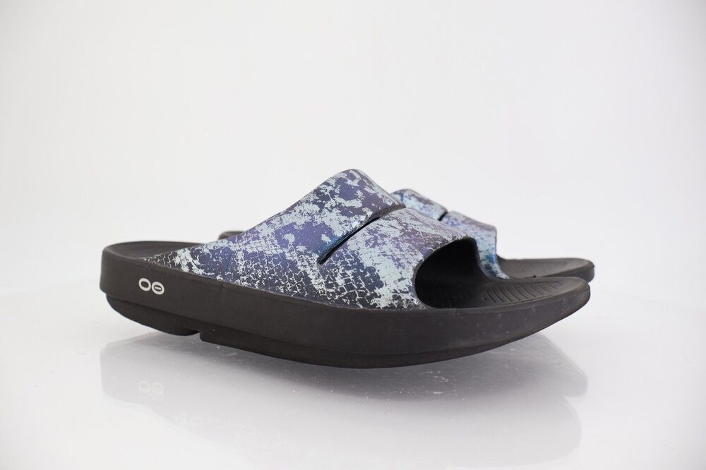 OOFOS Womens OOahh Recovery Sandal Size 10 Snake Gym Slide Comfort Sport Shoes